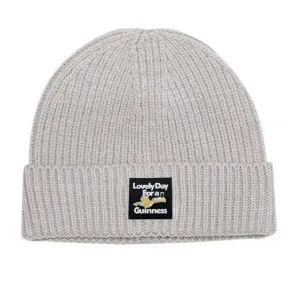 Guinness x UN:IK Ribbed Beanie - Light Grey