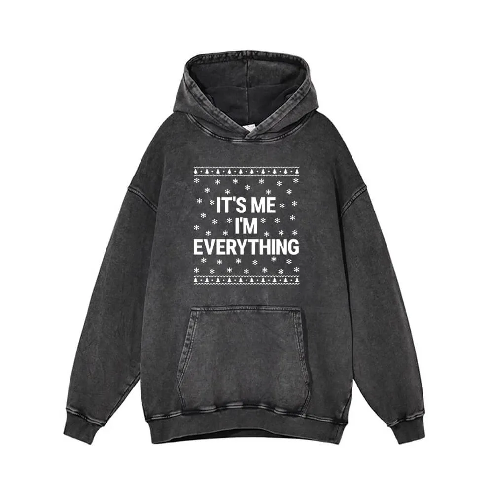 I Have Everything Letters Vintage Washed Couple Hoodie