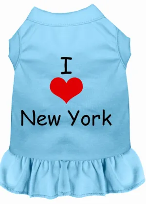 I Heart New York Screen Print Dress Baby Blue Lg (14)