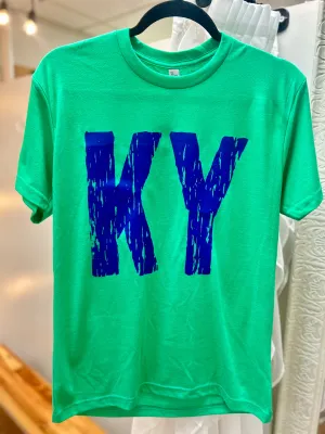 Kentucky "KY" Kelly Green Unisex Soft Tee