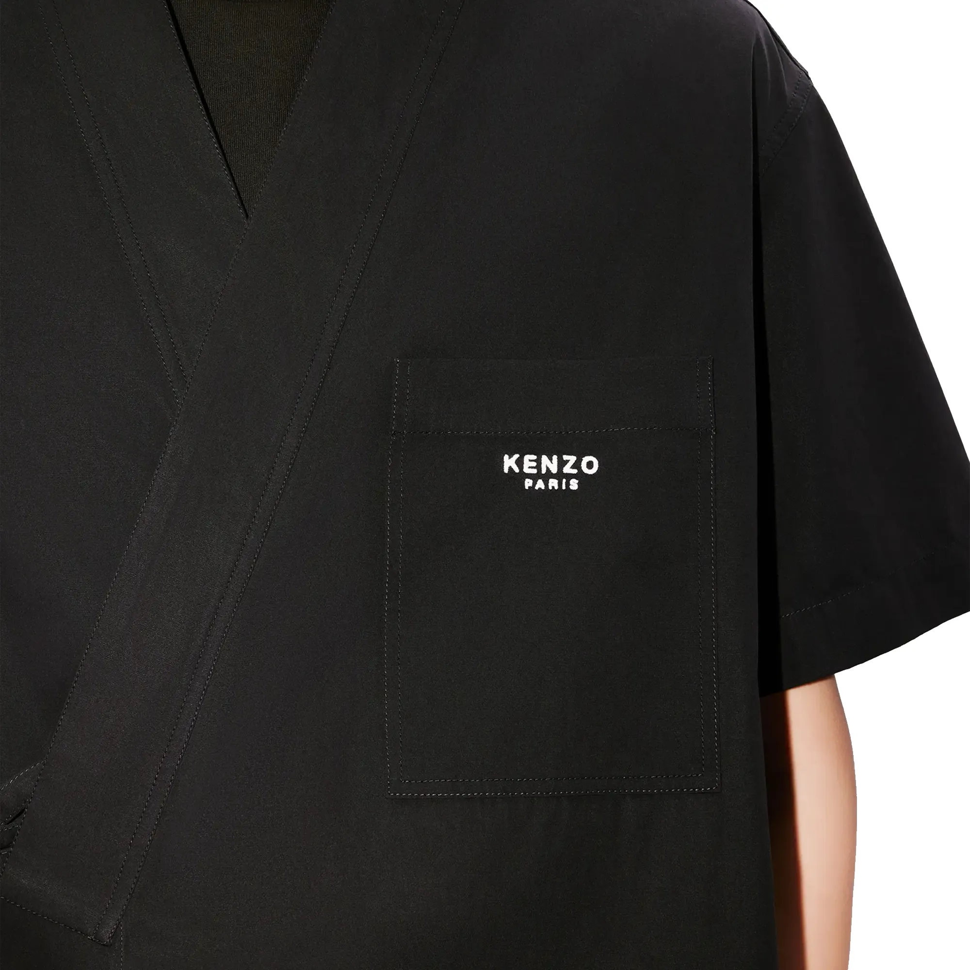 Kenzo Kimono Short Sleeve Shirt Black