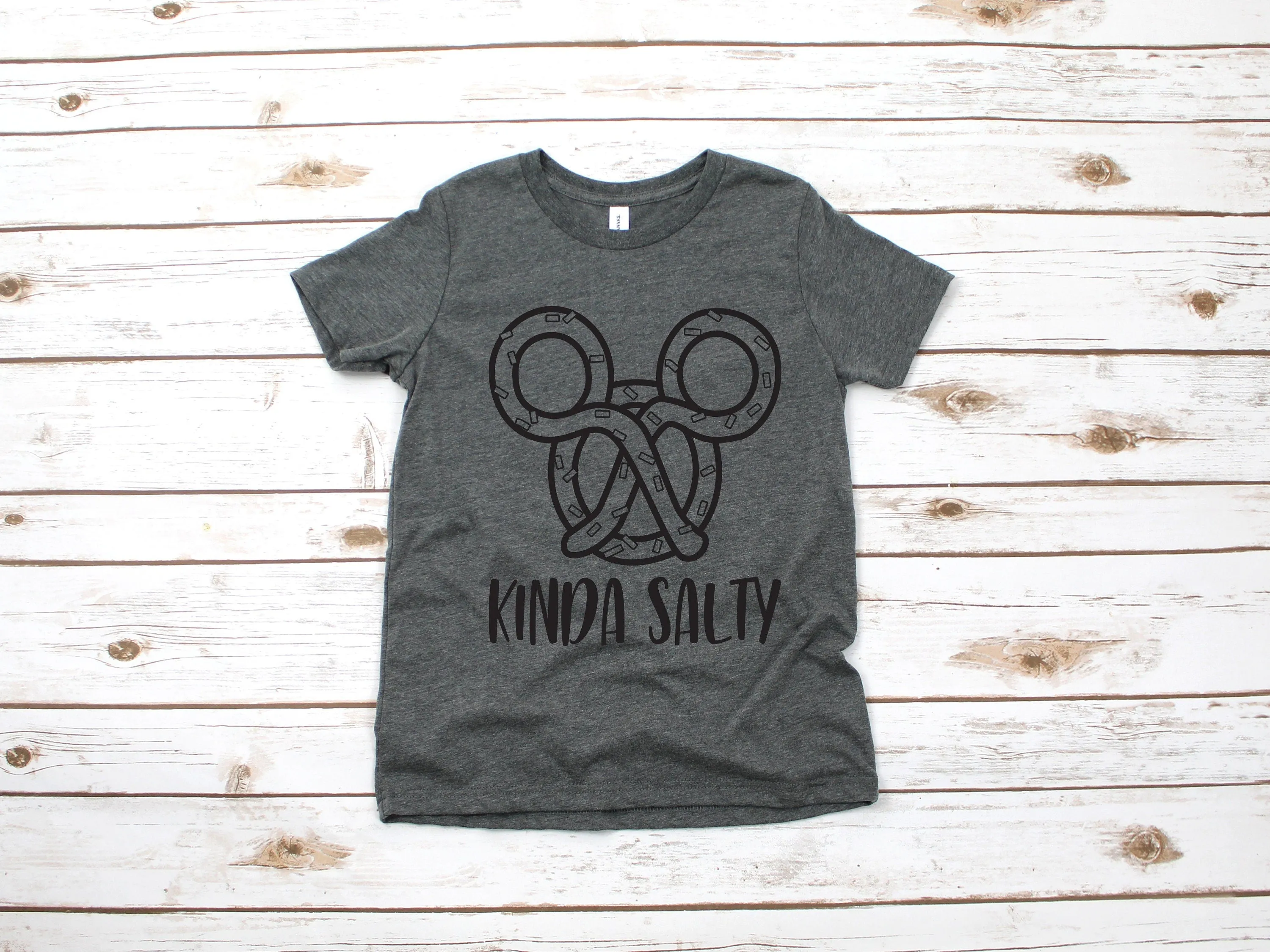 Kinda Salty Mickey Pretzel T Shirt - Infant Toddler Youth Mickey Shirt - Disney Kids Snack Goals Shirt