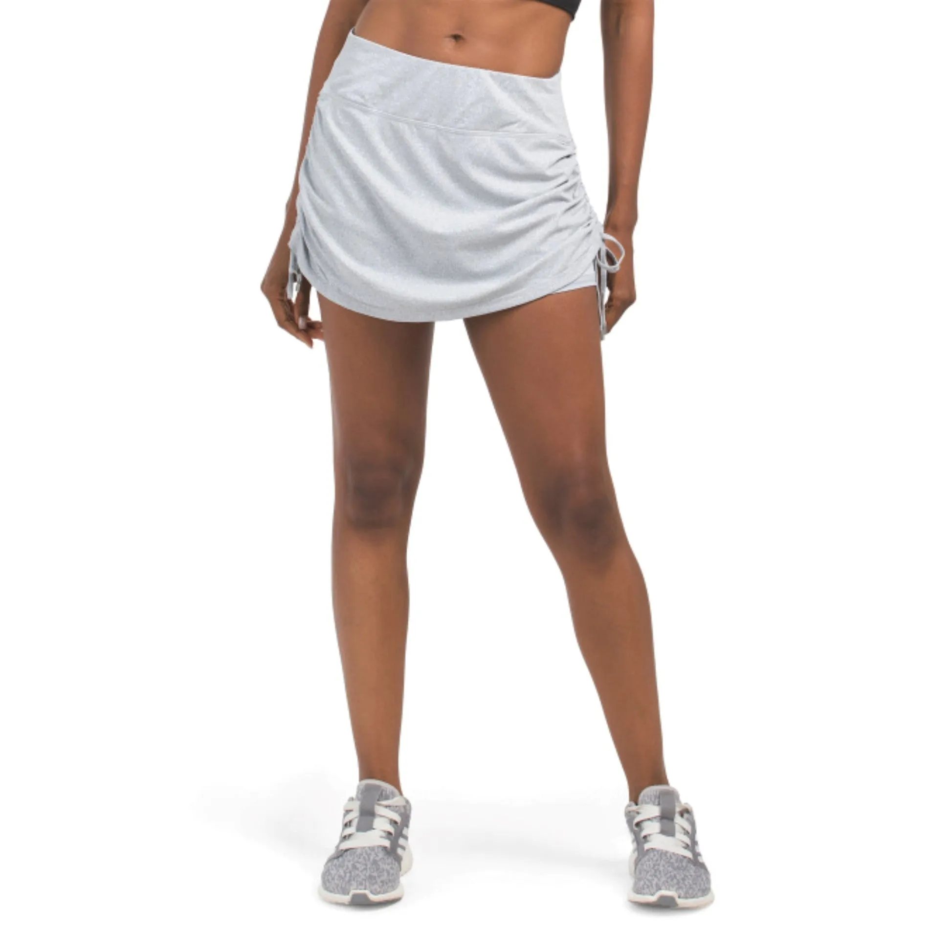 Kyodan Elastic Waistband Built-in Shorts Ruched Side Skort