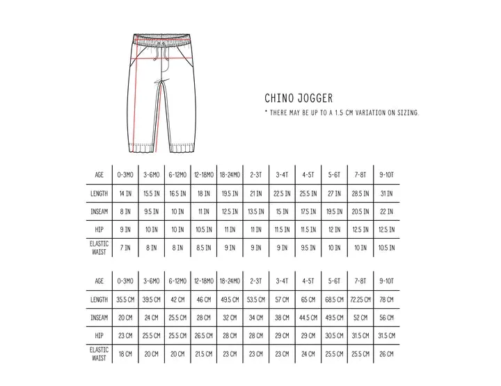 Little Bipsy - Chino Joggers in Light Wash Denim