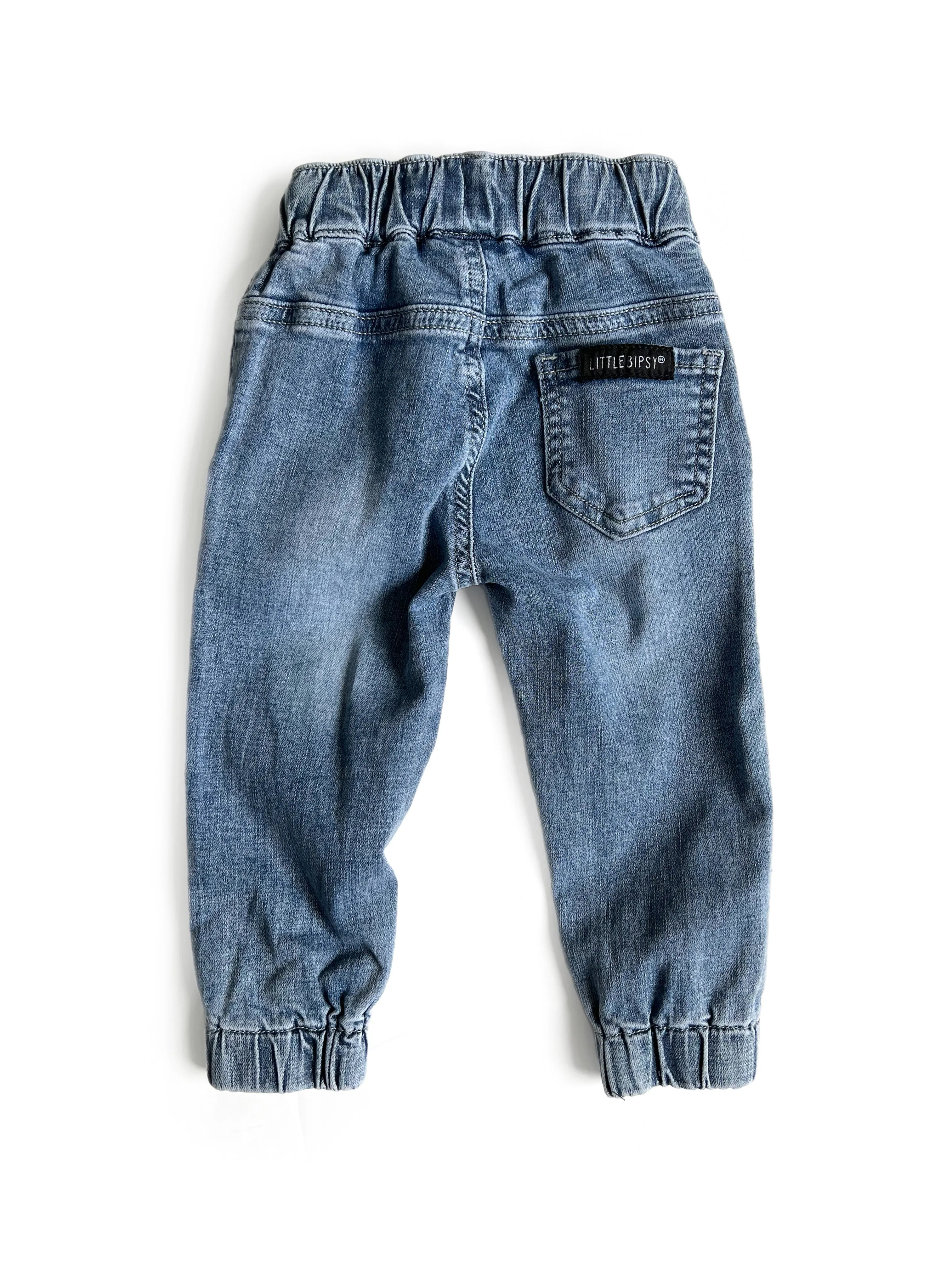 Little Bipsy - Chino Joggers in Light Wash Denim