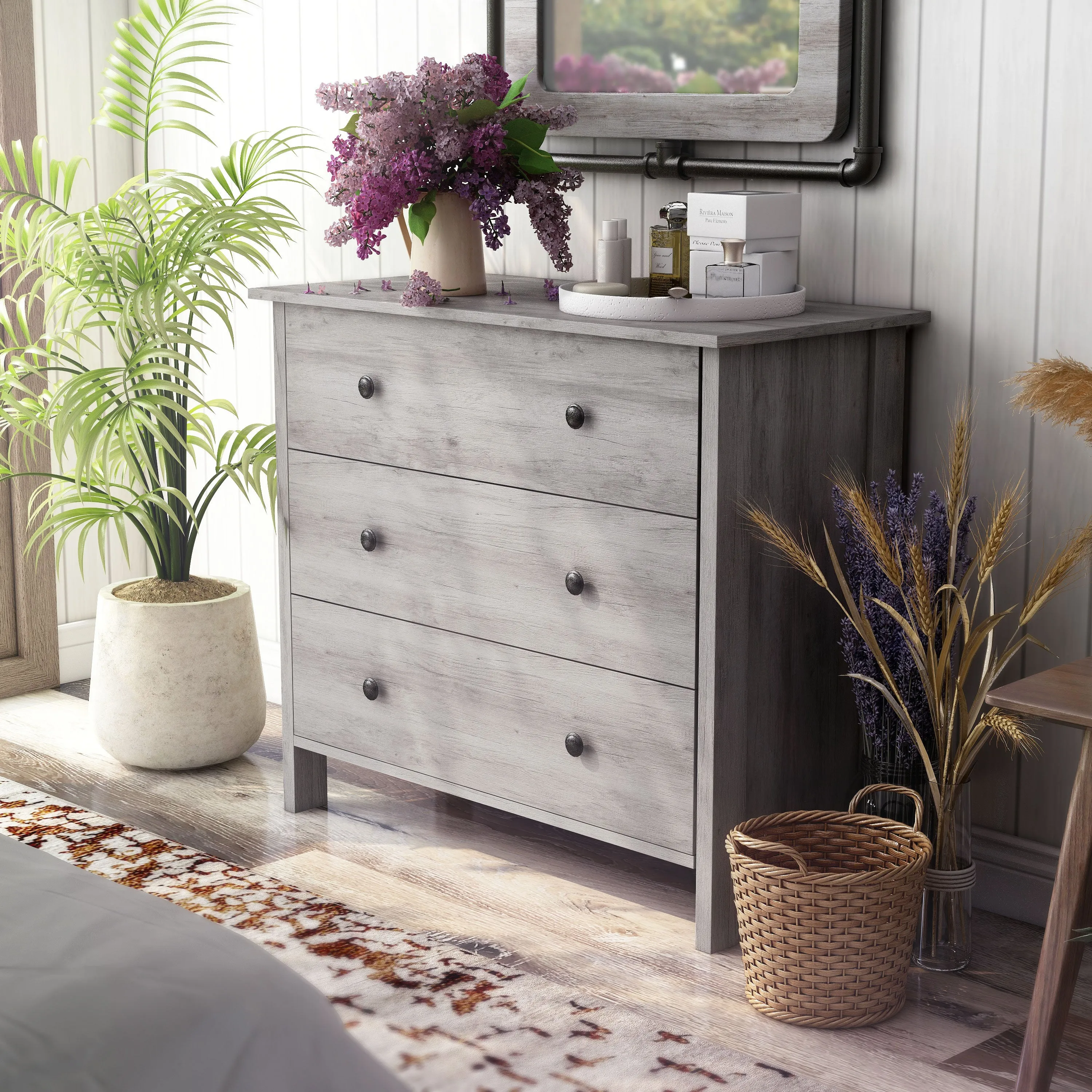 Mahoney Transitional 3-drawer Dresser
