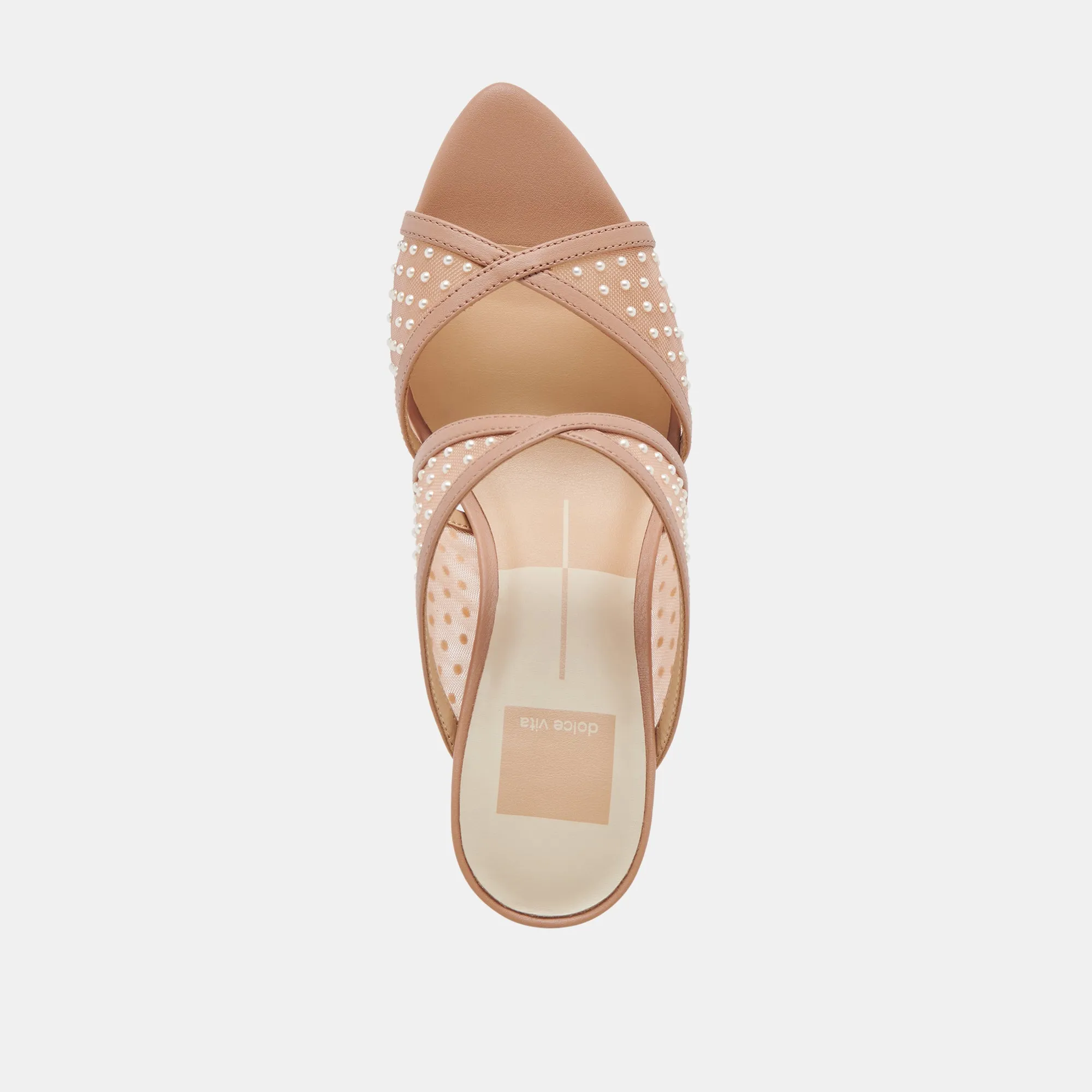 MANDEL PEARL HEELS COCOA MESH