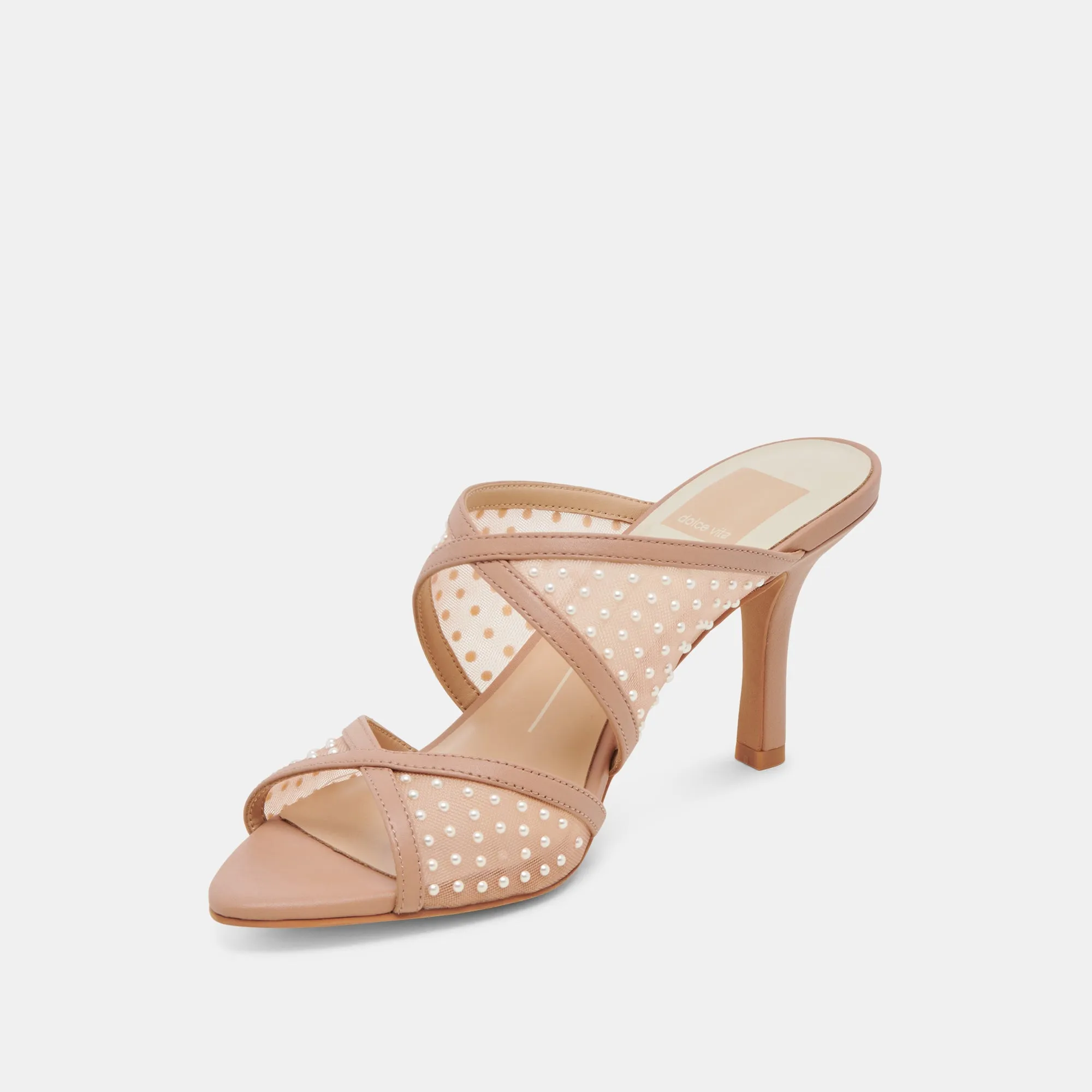 MANDEL PEARL HEELS COCOA MESH