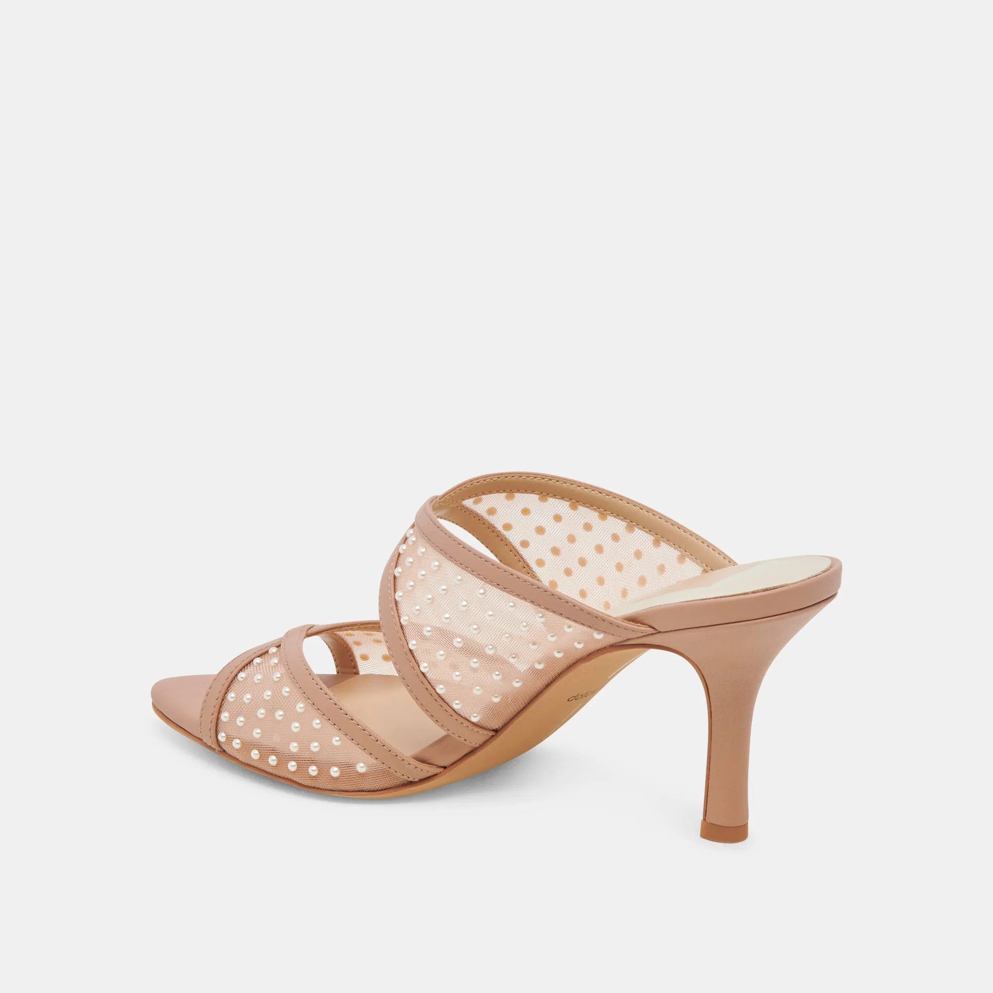 MANDEL PEARL HEELS COCOA MESH
