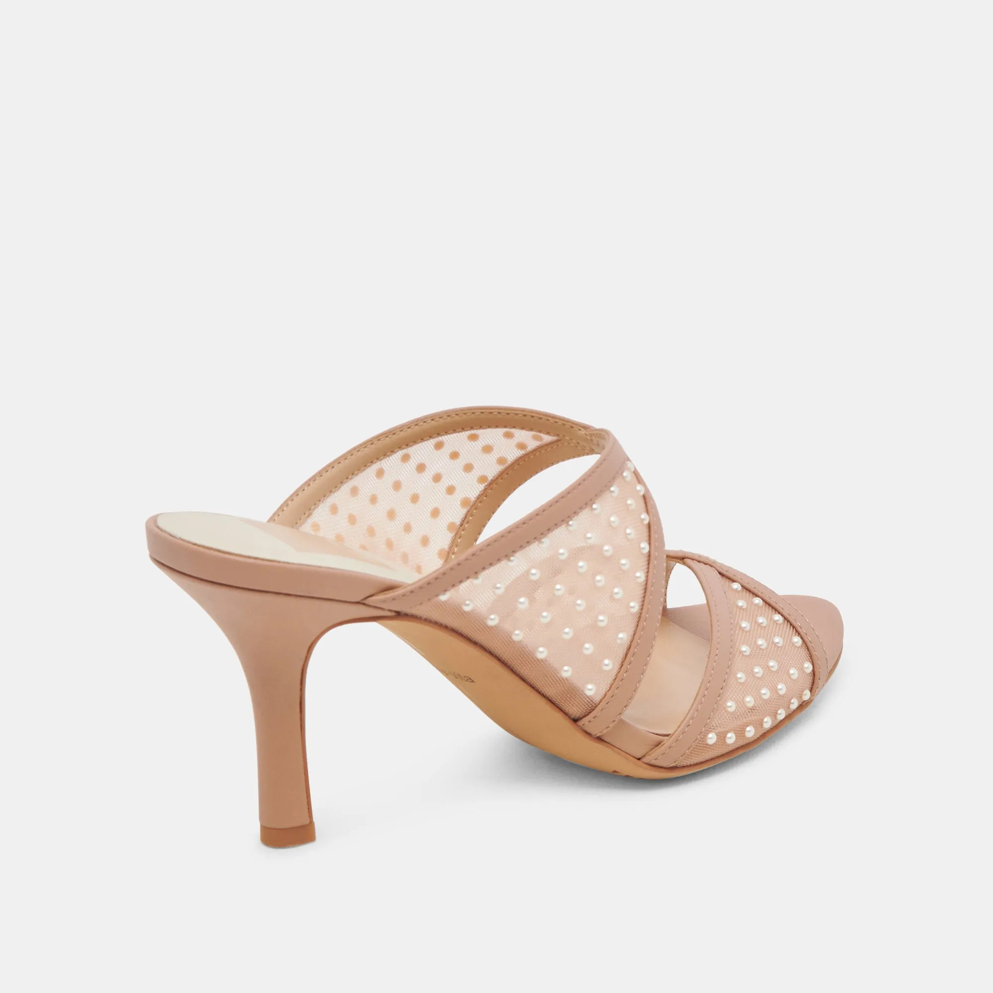 MANDEL PEARL HEELS COCOA MESH