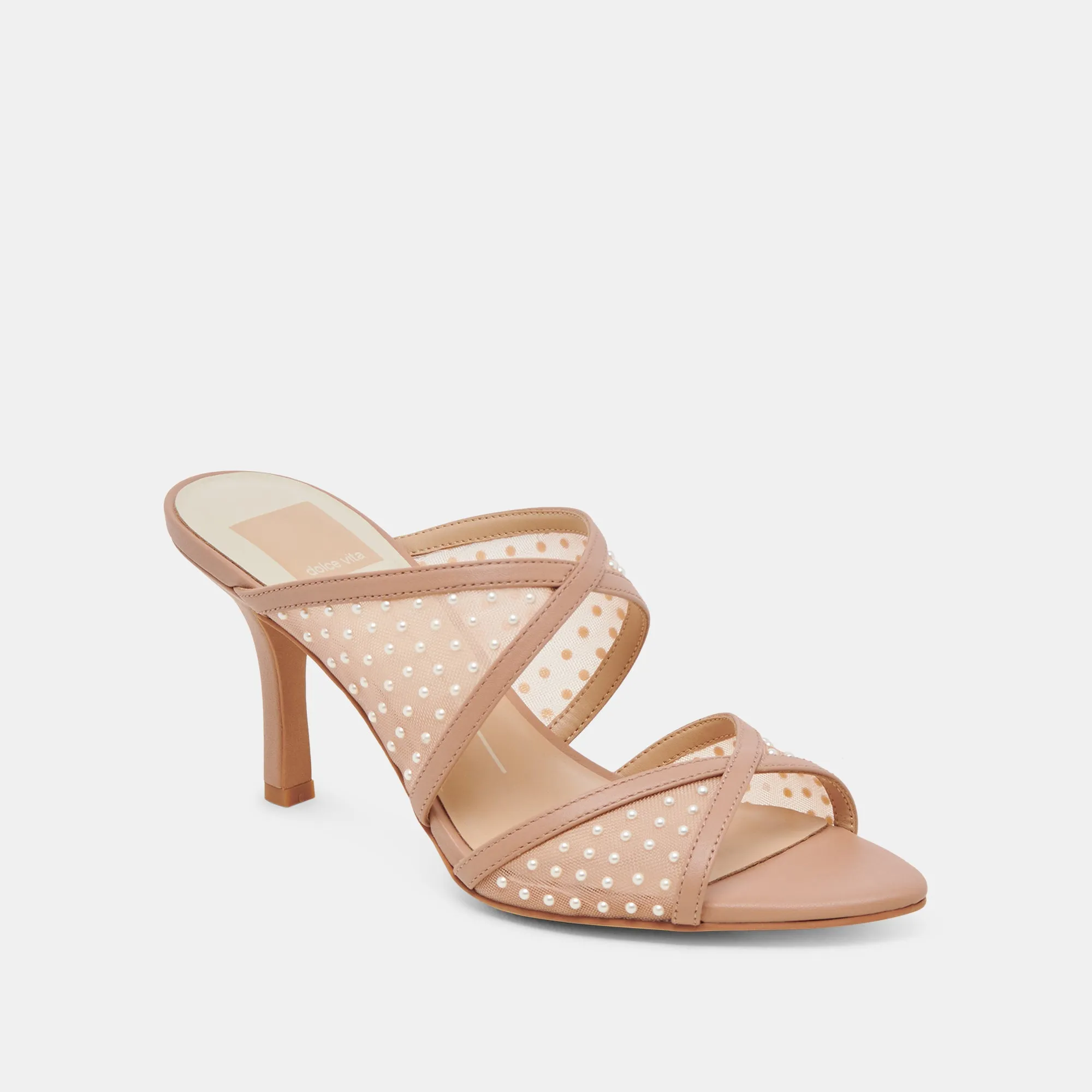 MANDEL PEARL HEELS COCOA MESH