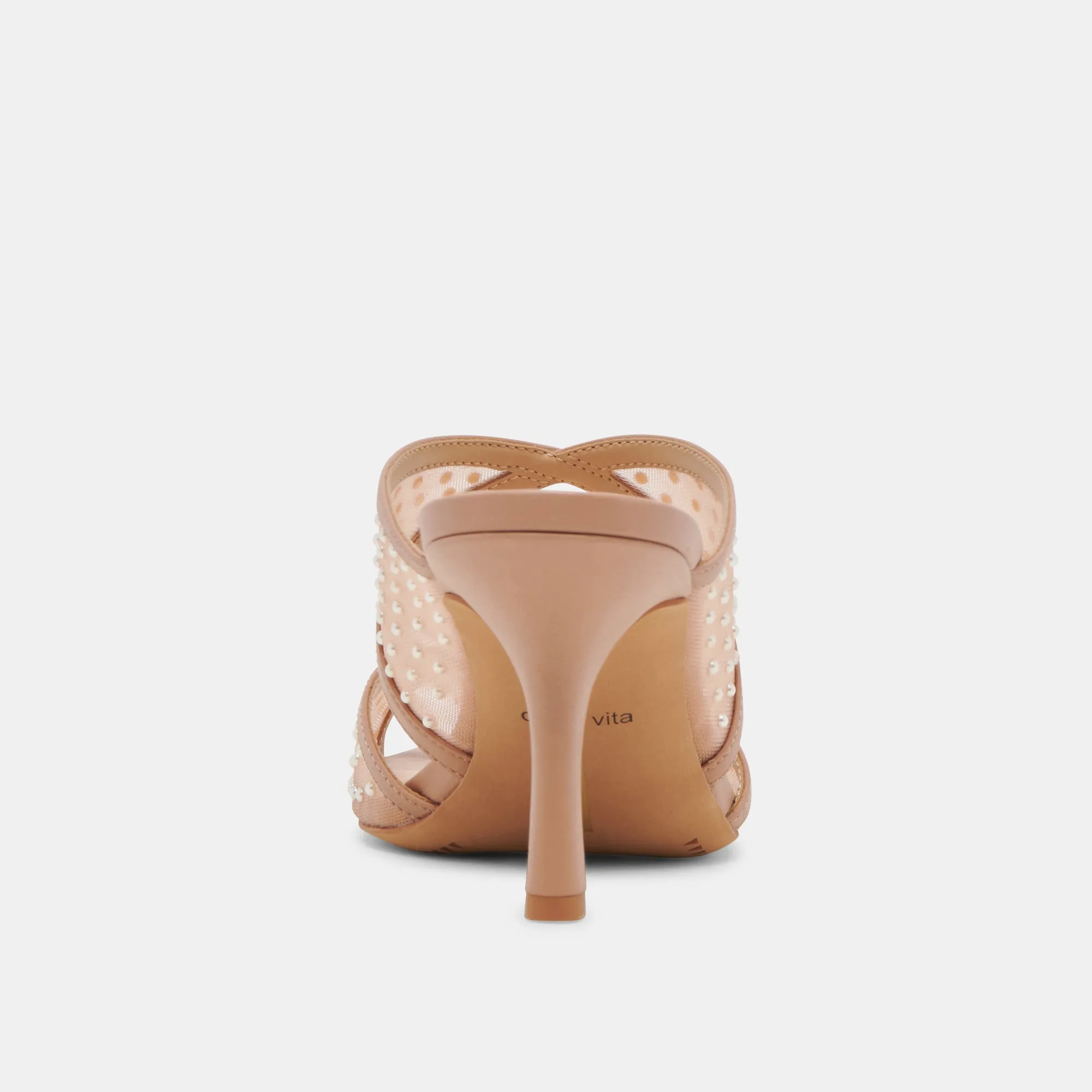 MANDEL PEARL HEELS COCOA MESH