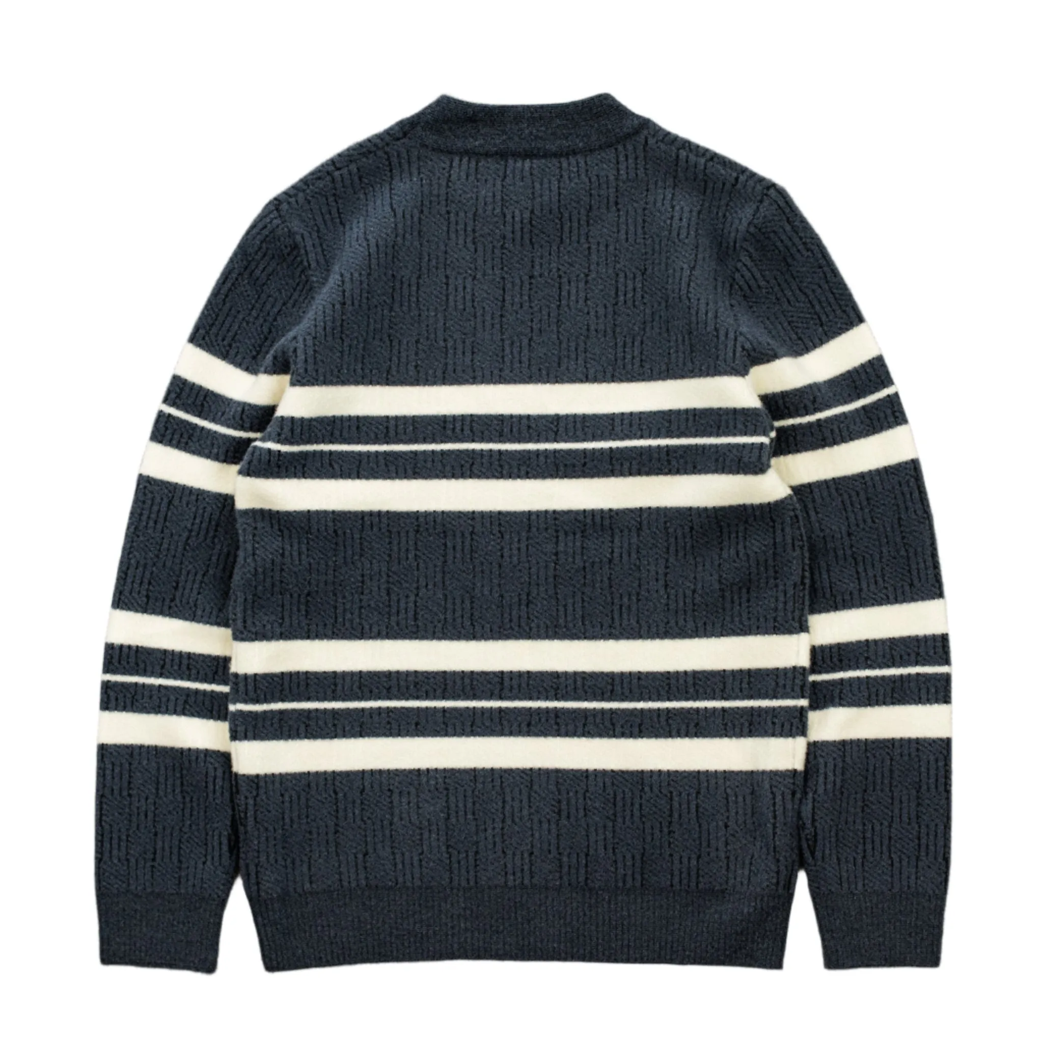 Men’s Striped Textured Knit Sweater