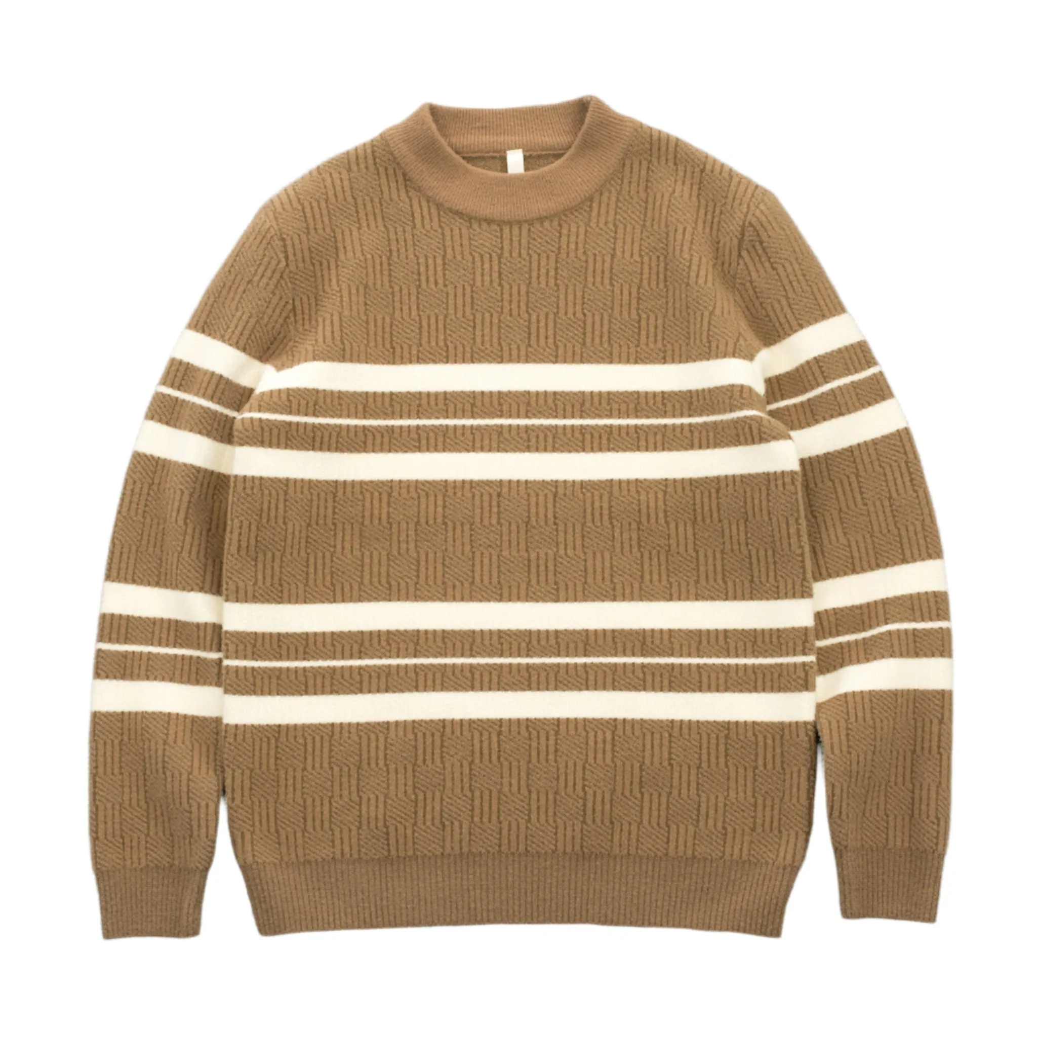 Men’s Striped Textured Knit Sweater