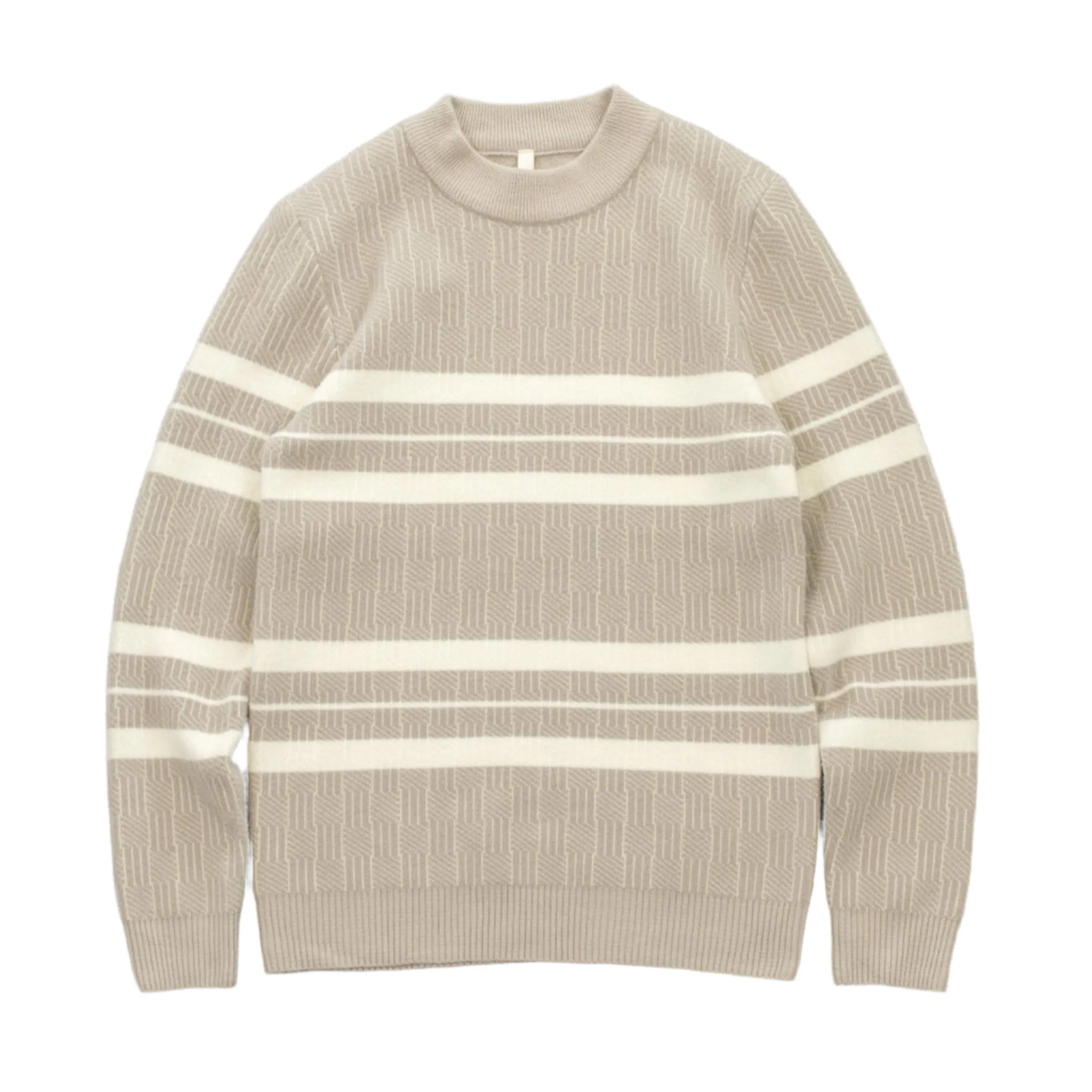 Men’s Striped Textured Knit Sweater