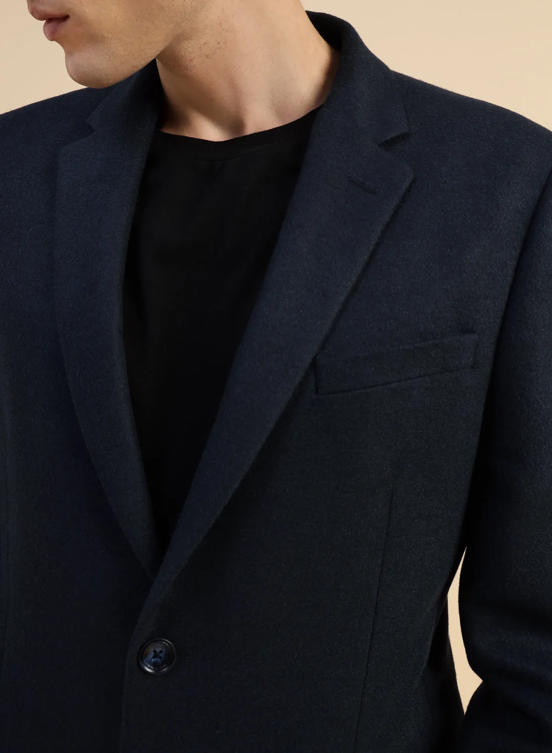 Navy Blue Tweed Jacket