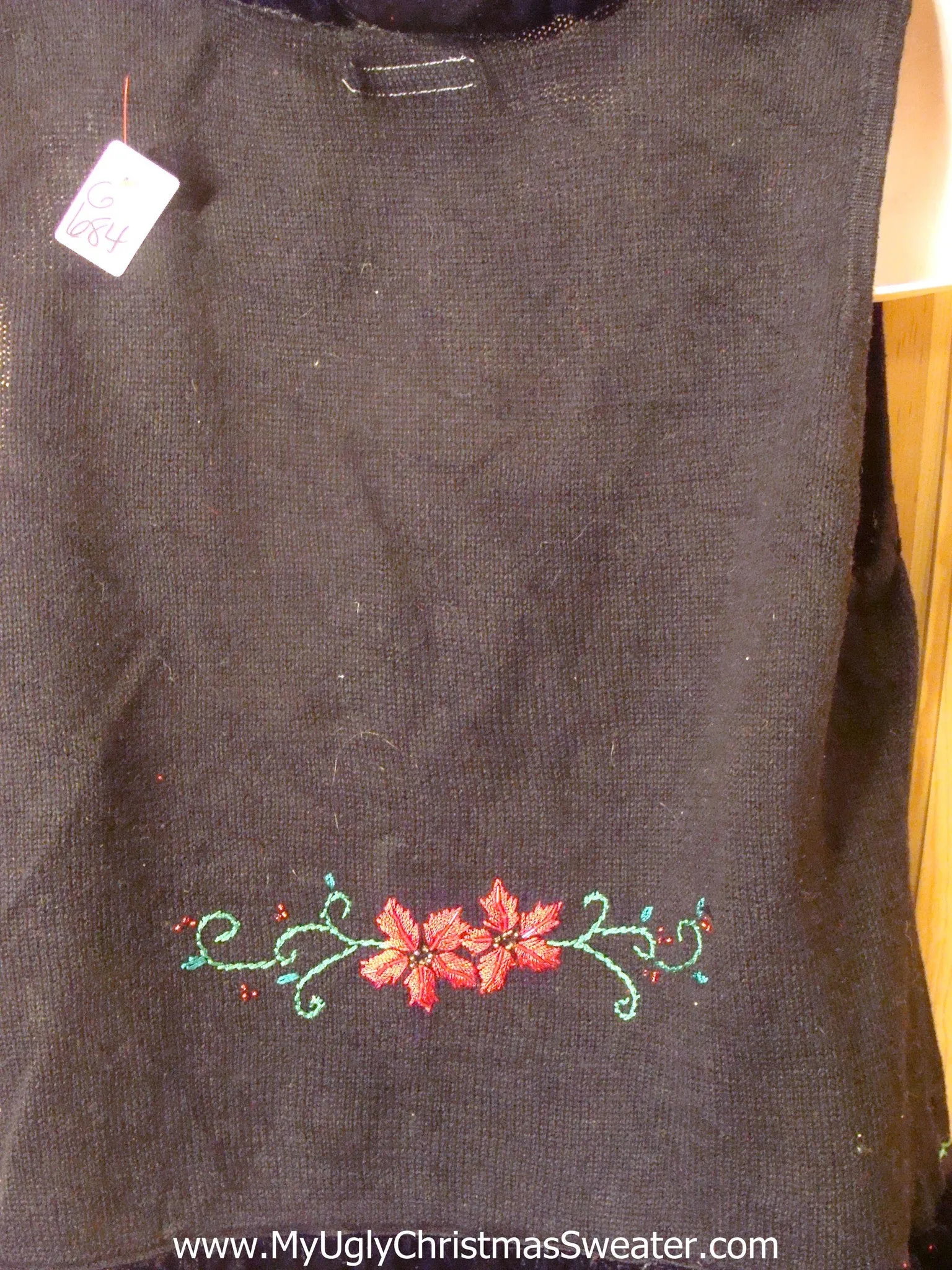 Need to Buy Christmas Sweaters? Light Up Sweater Vest with Poinsettias