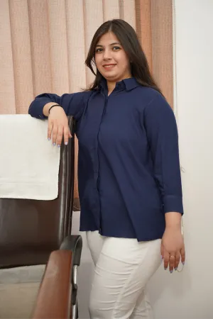 Ocean Breeze Solid Rayon Shirt
