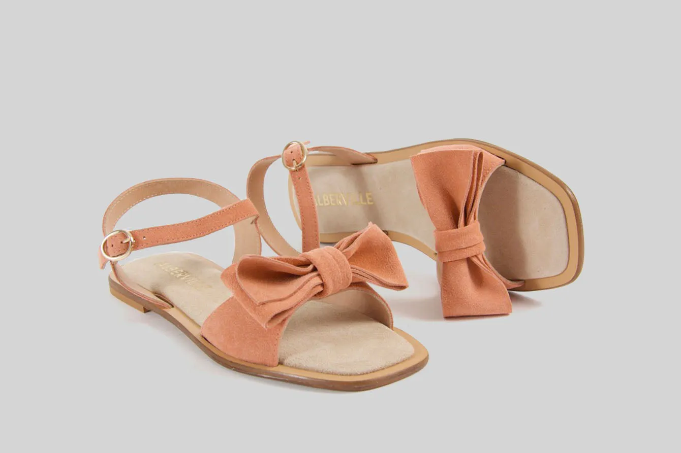 Ornella Apricot Suede Sandal