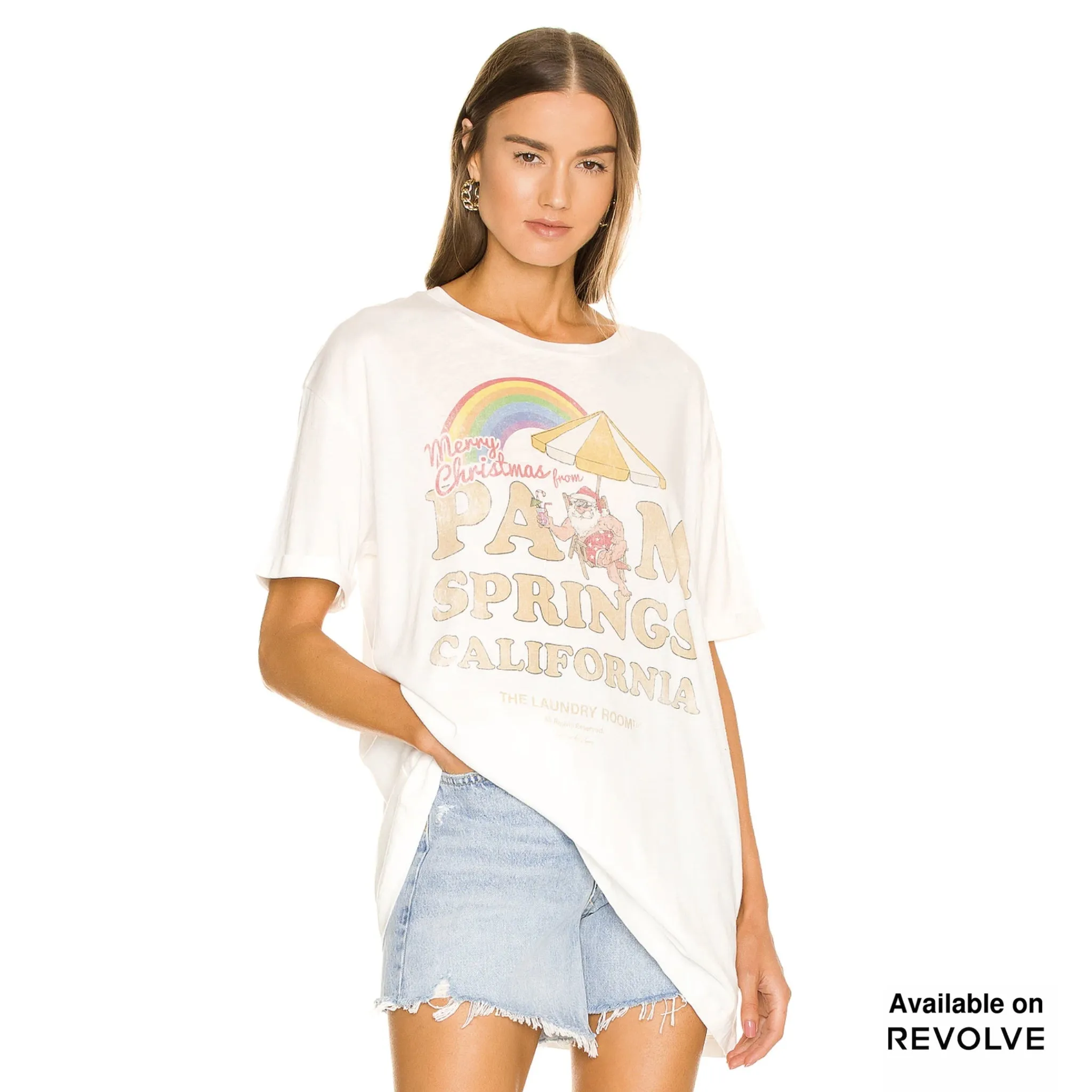 Palm Springs Christmas - Oversized Tee - White