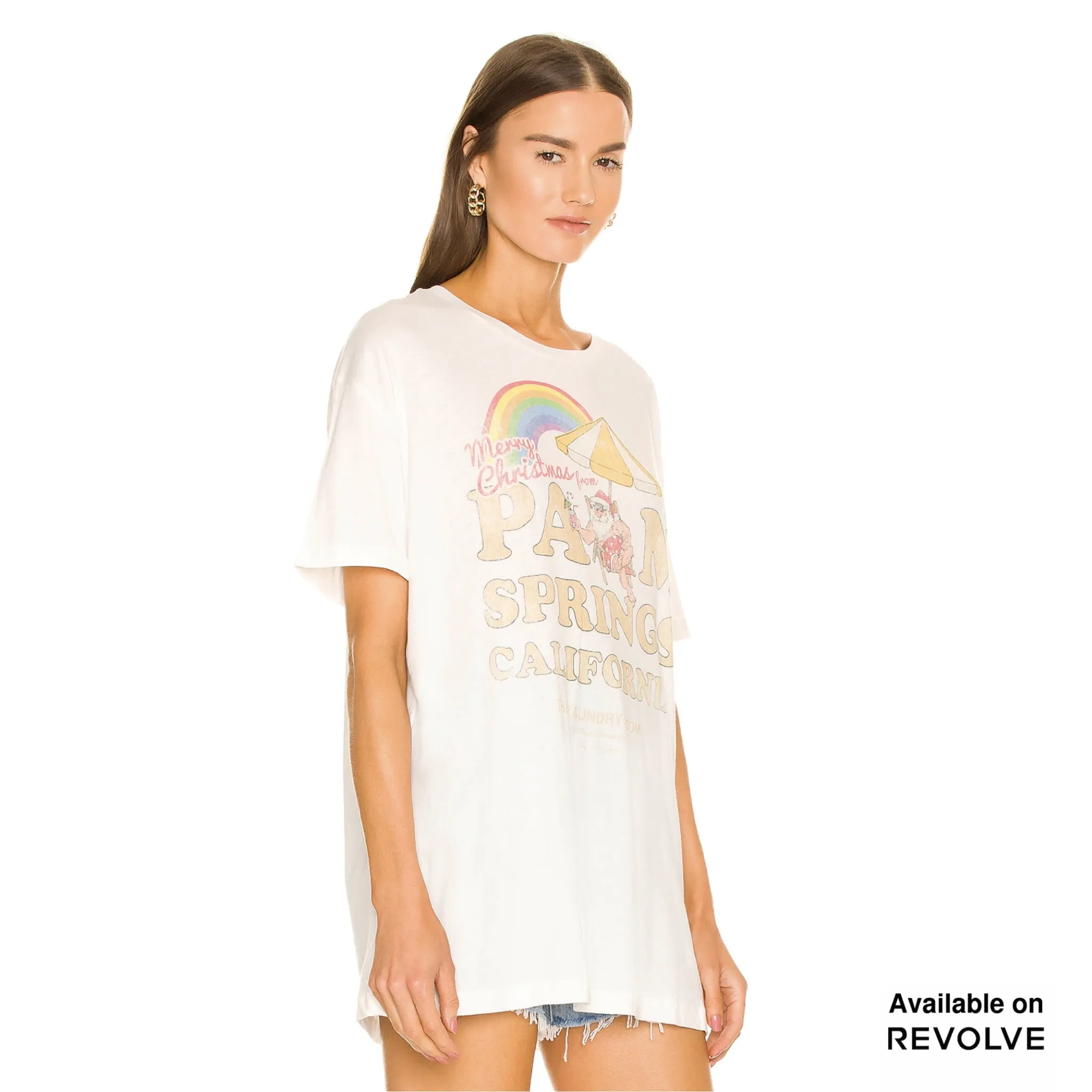 Palm Springs Christmas - Oversized Tee - White