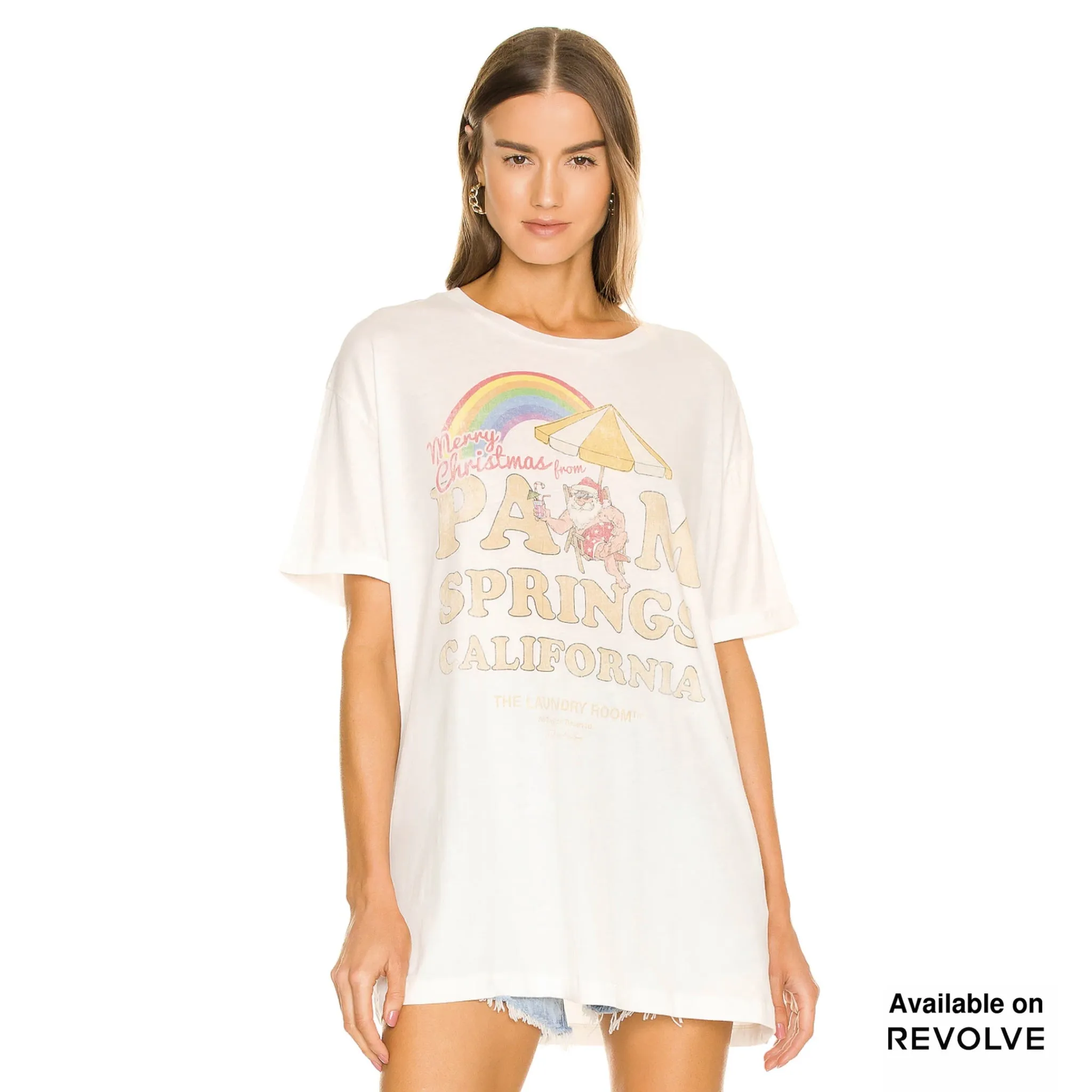 Palm Springs Christmas - Oversized Tee - White