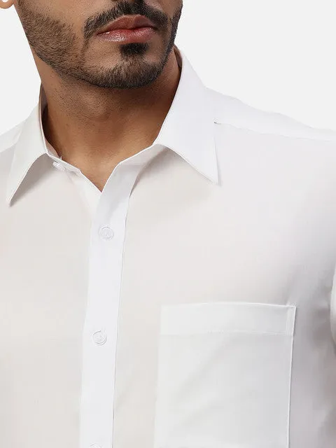 Park Avenue Men Brown Solid Regular Fit Cotton Formal Shirts