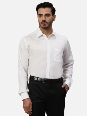 Park Avenue Men Brown Solid Regular Fit Cotton Formal Shirts