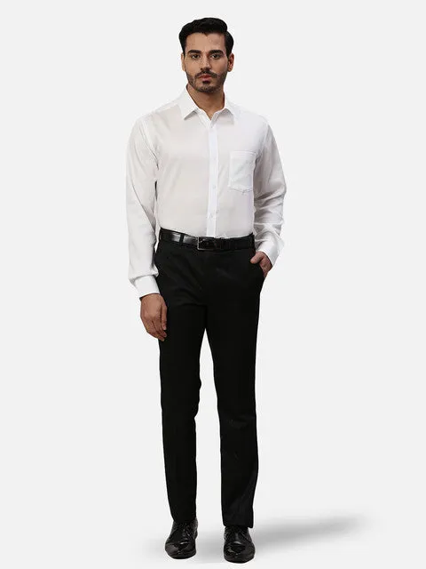 Park Avenue Men Brown Solid Regular Fit Cotton Formal Shirts