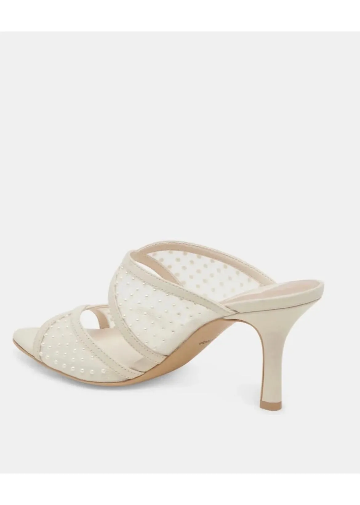 pearl   mesh heel sandal