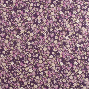 Printed Metallic Chiffon Yoryu - CHANTAL - 004 - Purple