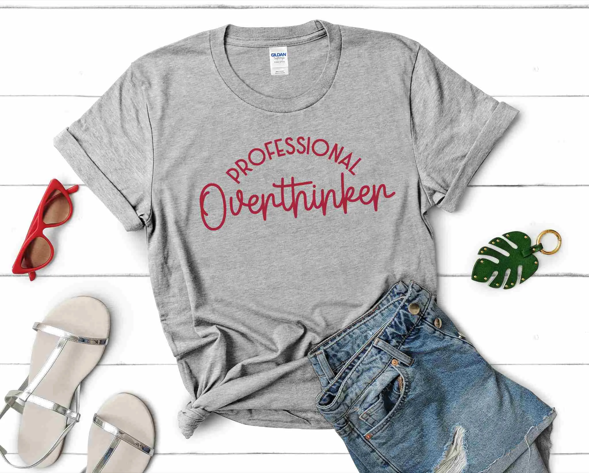 Professional Overthinker | funny anxiety quote tshirt