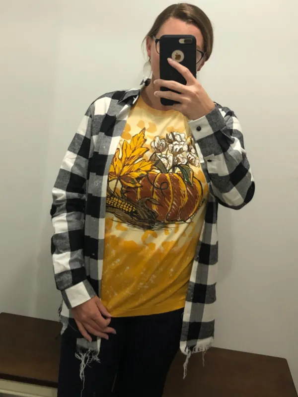 Pumpkin Silk Plaid