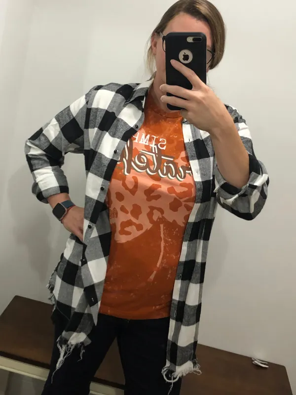 Pumpkin Silk Plaid