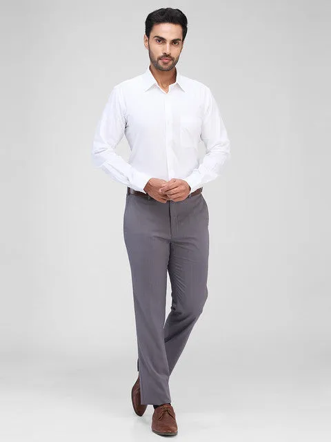 Raymond Men White Structured Contemporary Fit Cotton Stain Proff Formal Shirt