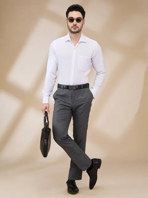 Raymond Men White Structured Contemporary Fit Cotton Wrinkle Free Formal Shirt