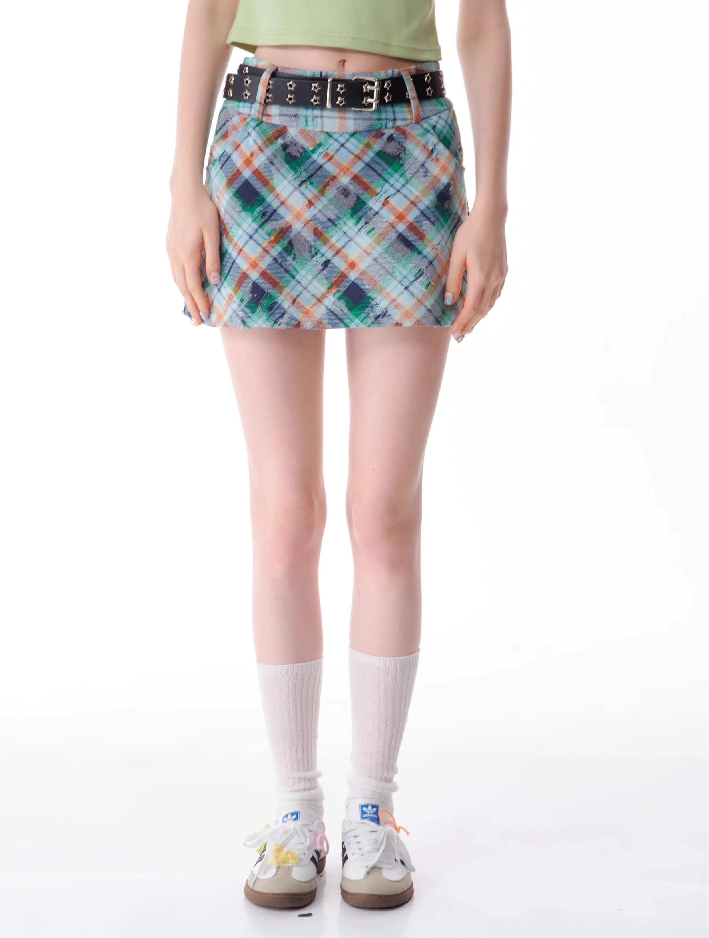 Retro Plaid Mini Skirt