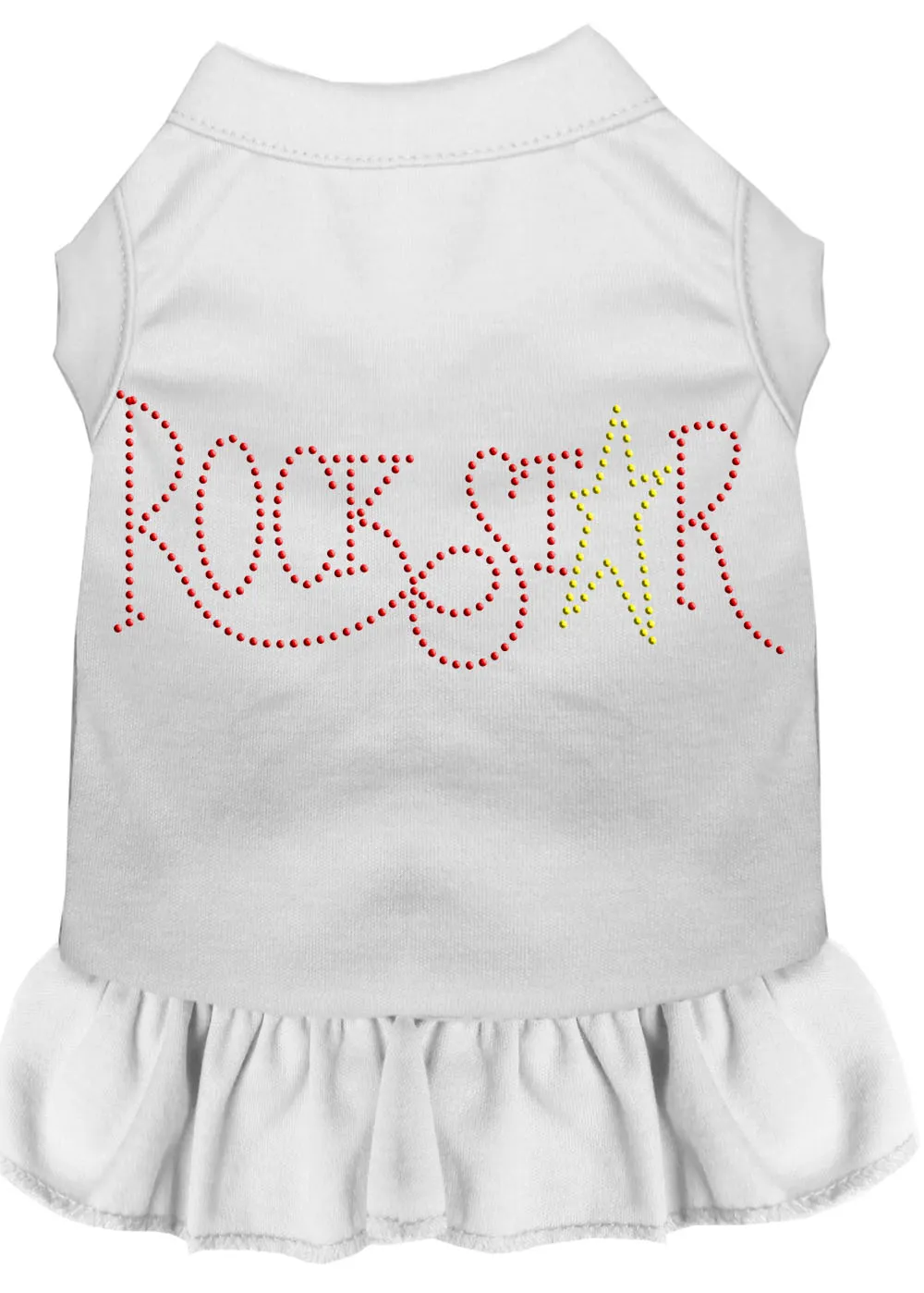 Rhinestone Rockstar Dress White 4x