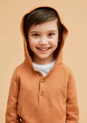 Rust Cotton Hoodie