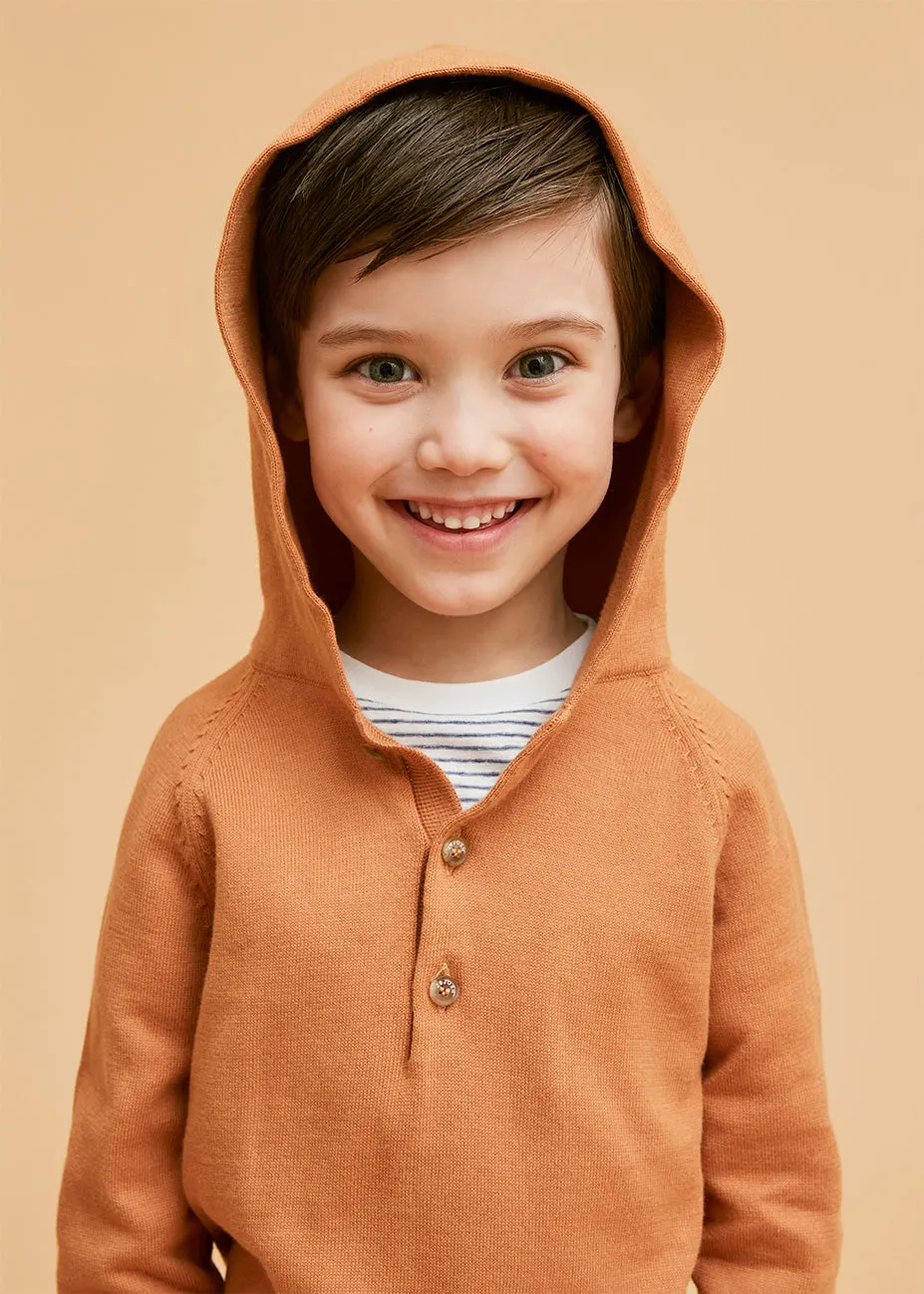Rust Cotton Hoodie