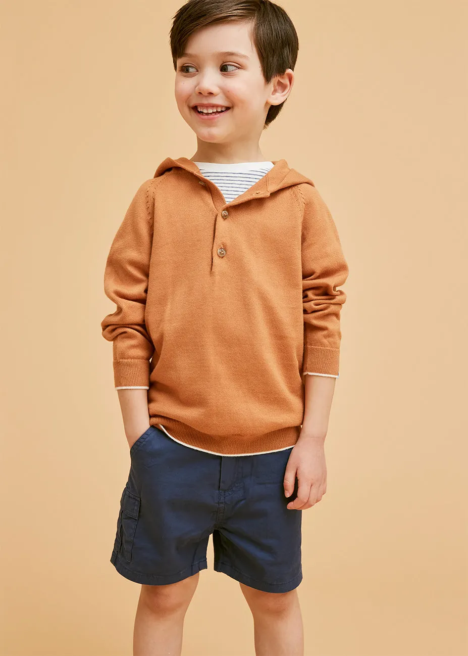 Rust Cotton Hoodie