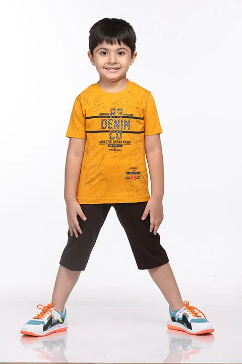 Selvas Boys Round Neck Tees With 3/4 Pant - Beema