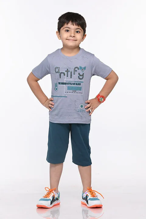 Selvas Boys Round Neck Tees With 3/4 Pant - Beema