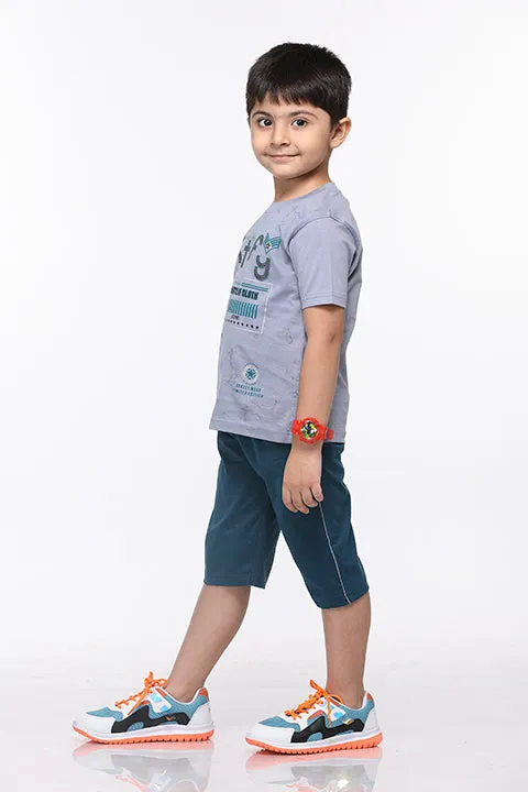 Selvas Boys Round Neck Tees With 3/4 Pant - Beema