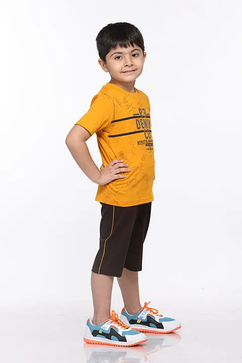 Selvas Boys Round Neck Tees With 3/4 Pant - Beema