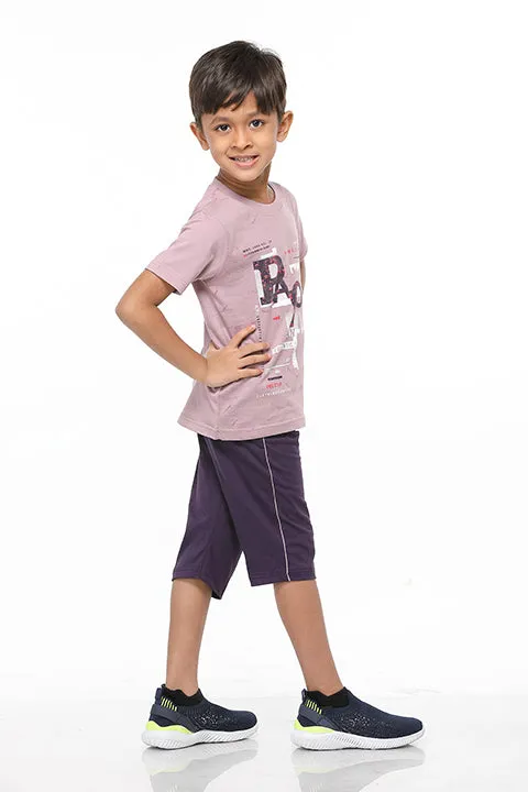 Selvas Boys Round Neck Tees With 3/4 Pant - Beema