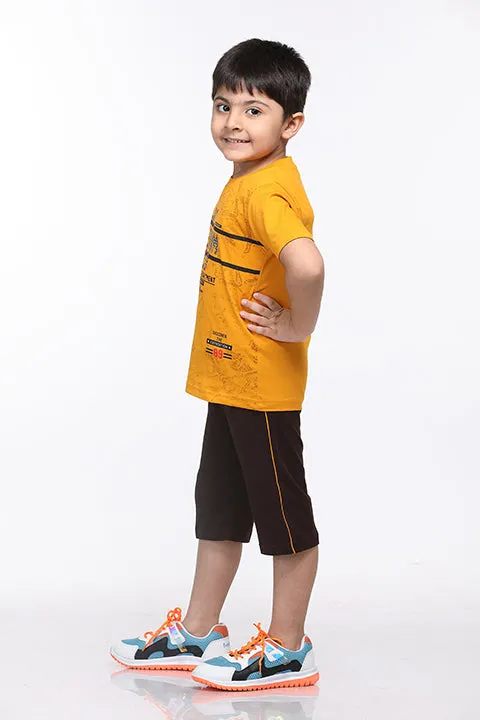 Selvas Boys Round Neck Tees With 3/4 Pant - Beema