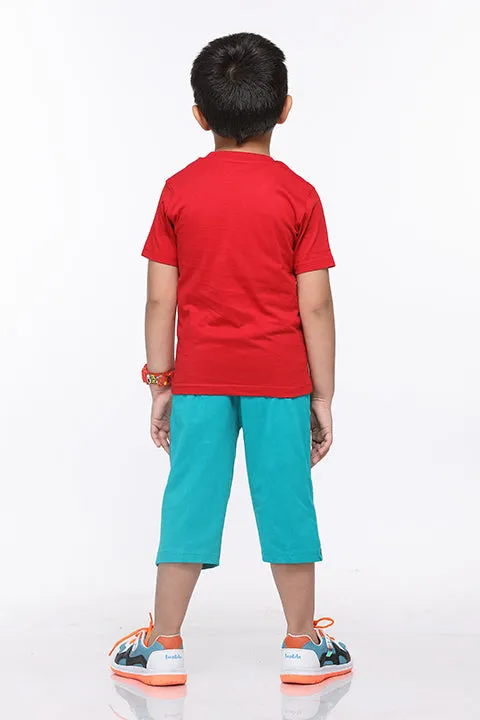 Selvas Boys Round Neck Tees With 3/4 Pant - Beema
