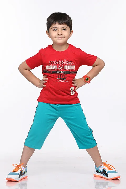 Selvas Boys Round Neck Tees With 3/4 Pant - Beema