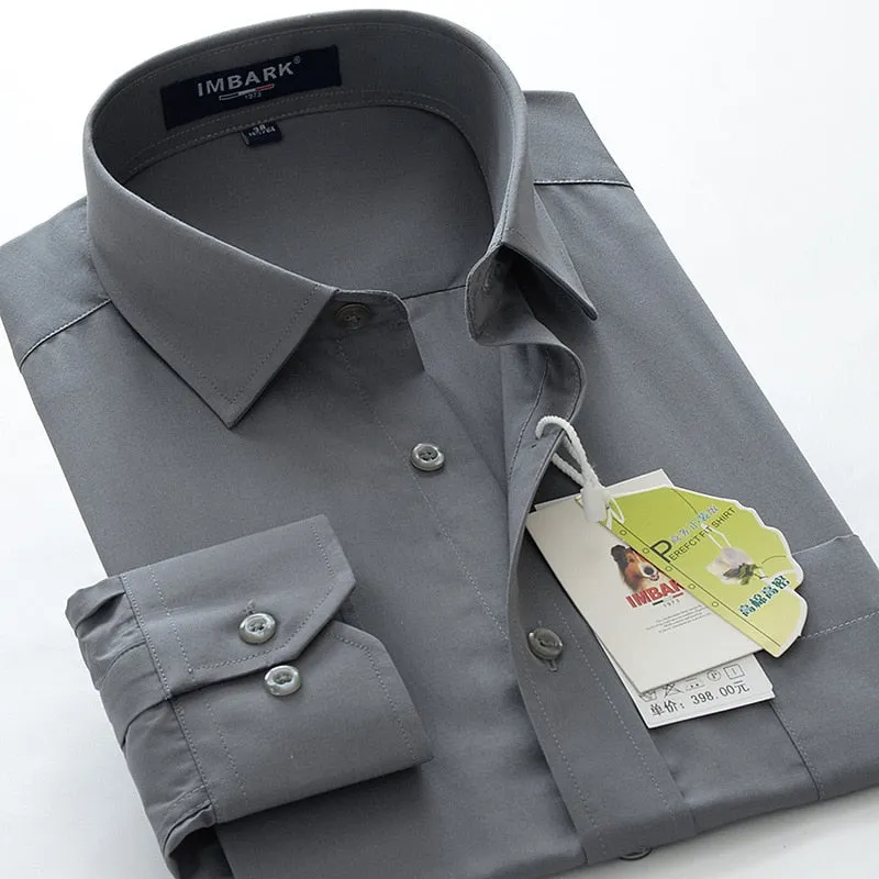 SHAN BAO 6XL 7XL 8XL 9XL 10XL men's professional long-sleeved shirt business casual large size loose solid color shirt